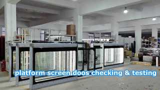 Video demonstration of platform screen doors production and quality inspection procedure.