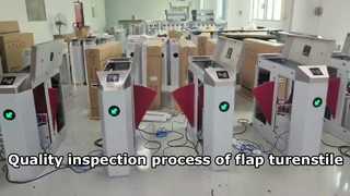 The production and quality inspection process of flap barriers gate.